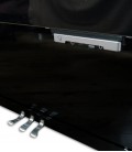 Foto dos pedais e o sistema silent retraido do Piano Vertical Ritmuller AEU118S PE Silent Classic