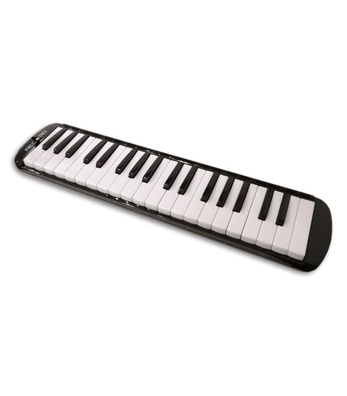 Photo of the Melodica Record M 37 Black front and three quarters