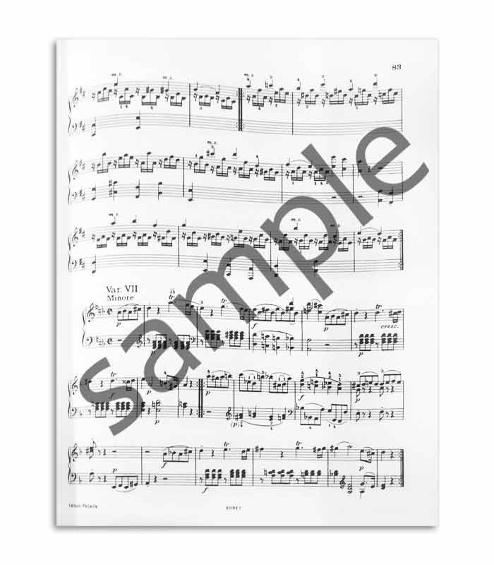 Foto de outra amostra do livro Mozart Sonatas V1 Nº 1 a 10 Peters EP1800A