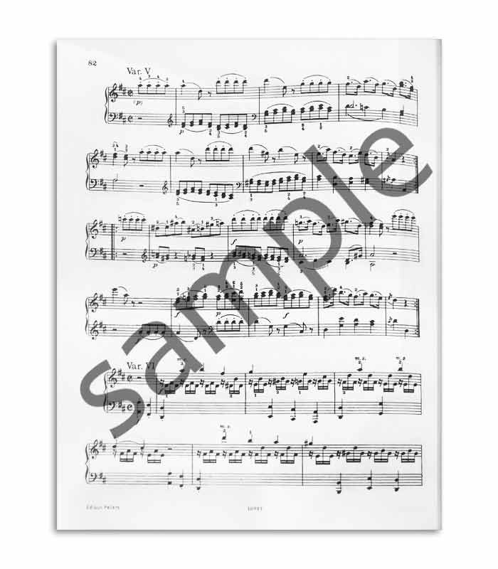 Foto de una muestra del libro Mozart Sonatas V1 Nº 1 a 10 Peters EP1800A