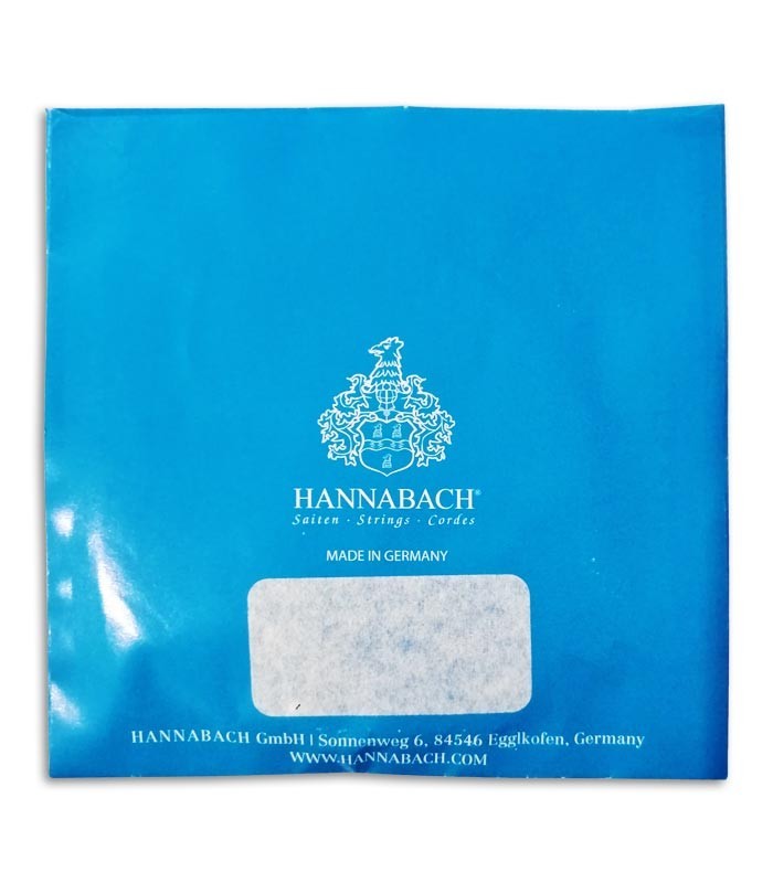 Foto da contracapa da embalagem da Corda Hannabach 81510HT 10ª Nylon