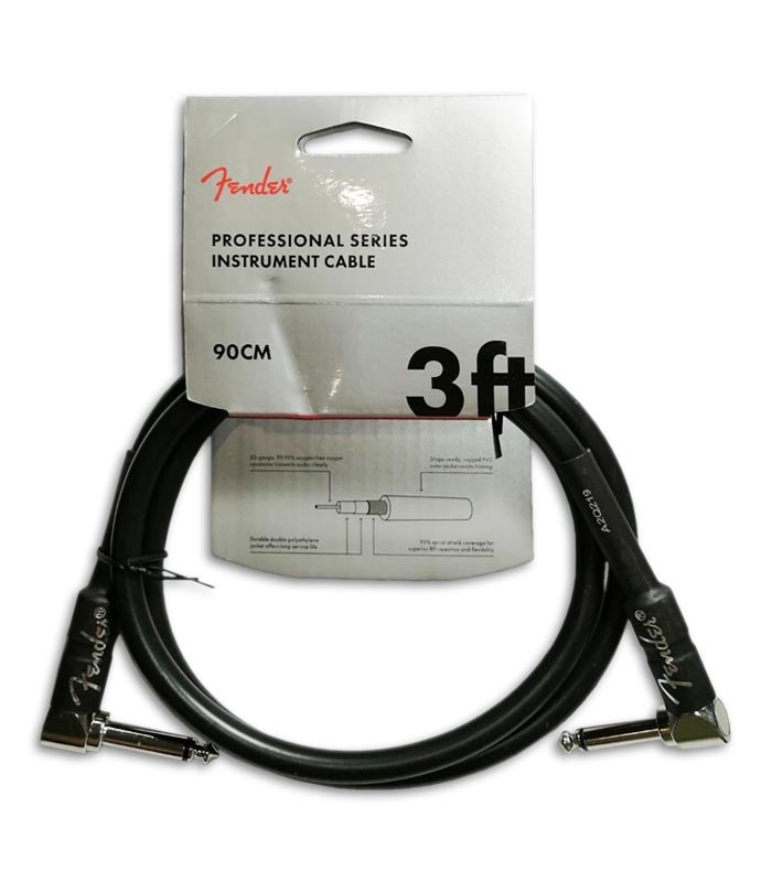 General photo of the Fender Guitar Cable Black in L 90 cm
