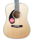 Photo of the top and rosette of the Acoustic Guitar Fender model CD 60S LH Dreadnought