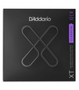 Photo of the cover of the package of the String Set Daddario XTC44 Classical Guitar Extra Hard Tension