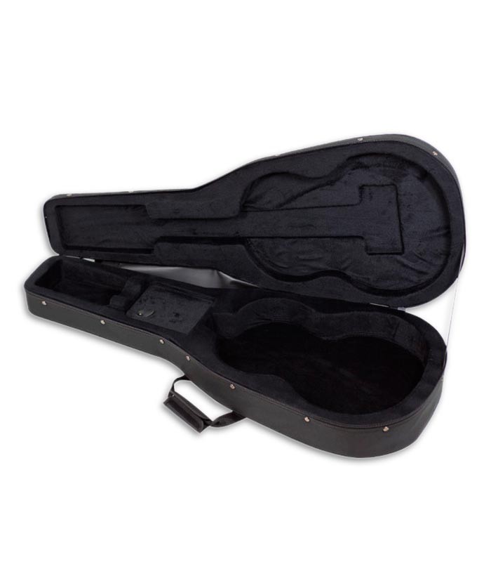 Photo of the interior of the Case Ortolá for Folk Guitar model RB611