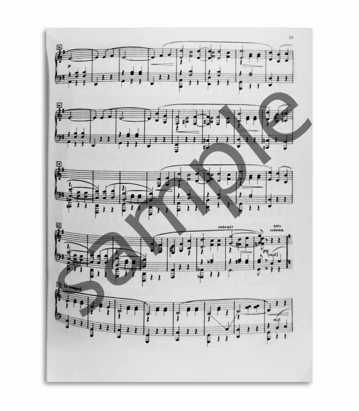 Foto de otra muestra del contenido del Libro Satie Piezas para Piano EP7342