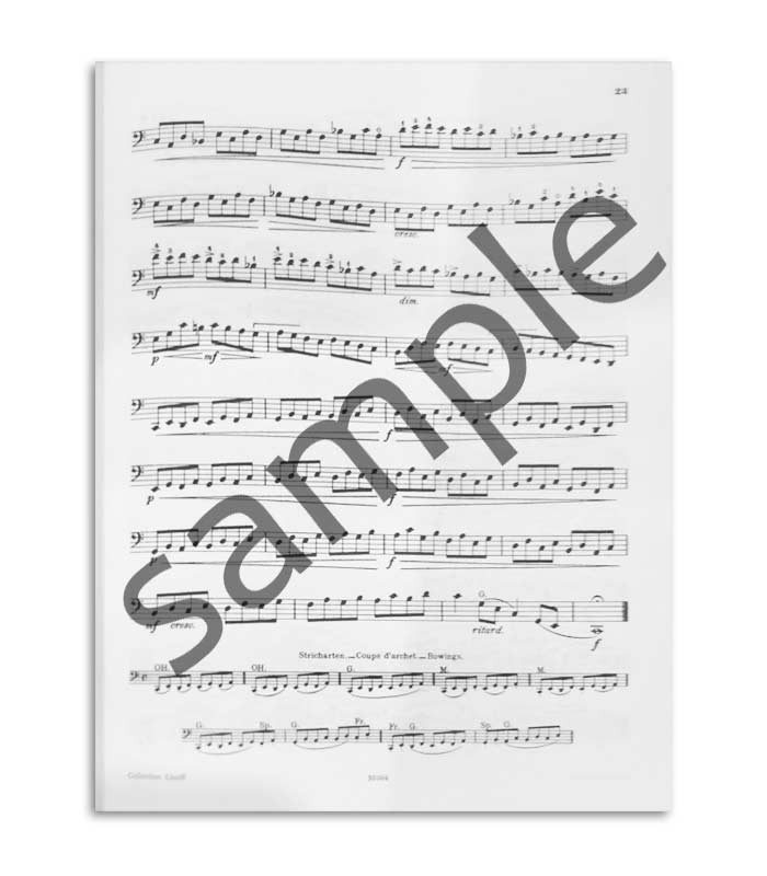 Foto de otra muestra del contenido del Libro Dotzauer 113 Ejercicios para Violonchelo Vol 1 Nº 1-34 EP5956