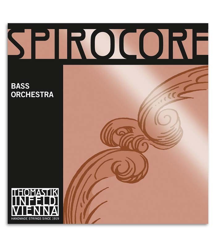 Foto de la portada de la embalaje del Juego de Cuerdas Thomastik Spirocore Orchestra para Contrabajo 4/4