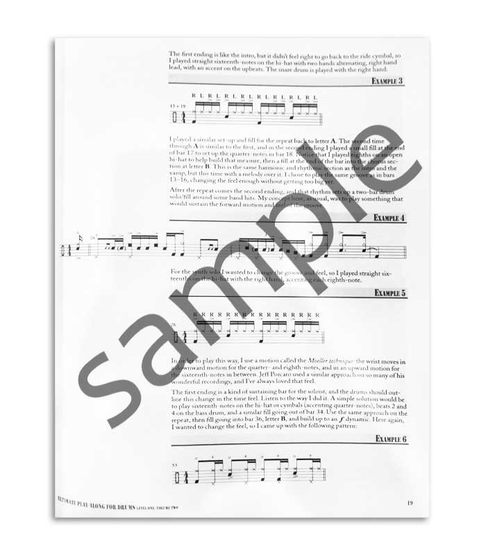 Photo of a sample of the book Dave Weckl Ultimate Play Along Level 1 Vol 2 IMP4148A