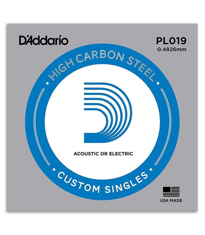 Photo of the package of the String D'Addario PL019 Electric or Acoustic Guitar