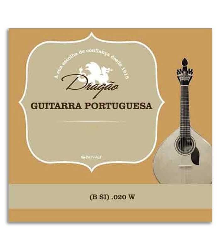 Photo of the cover of the package of the Dragão Portuguese Guitar String 864