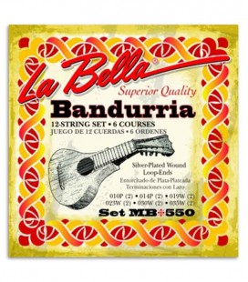 Foto da capa da embalagem do Jogo de Cordas LaBella MB 550 para Bandúrria