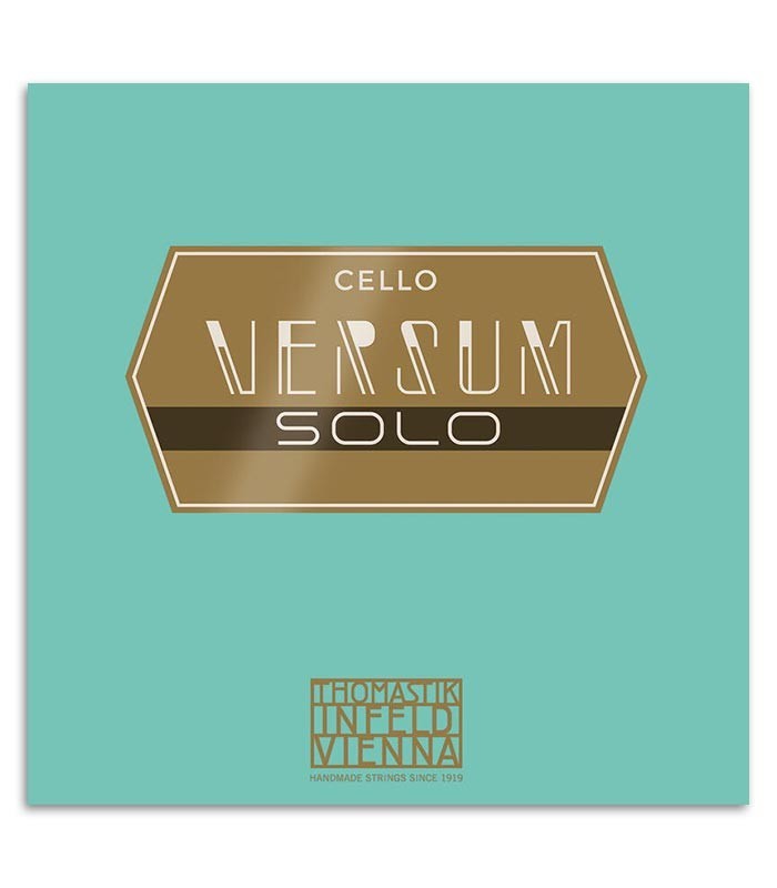 Photo of the cover package of the Cello String Set Thomastik Versum Solo