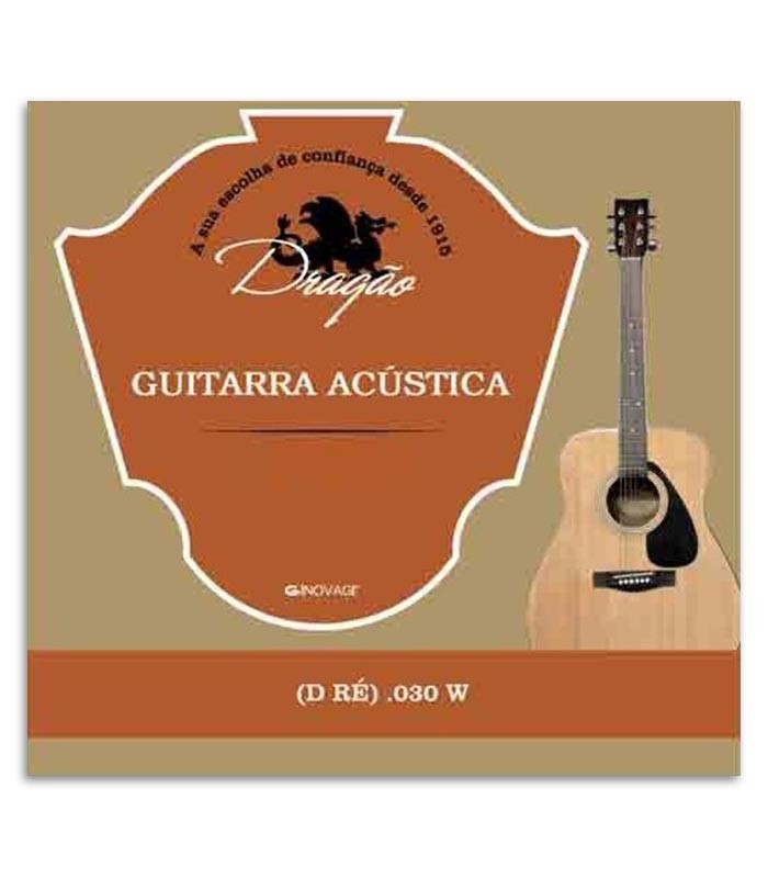 Corda Dragão 815 030W 4a Ré Bordão para Viola Superior Sem Seda Botão