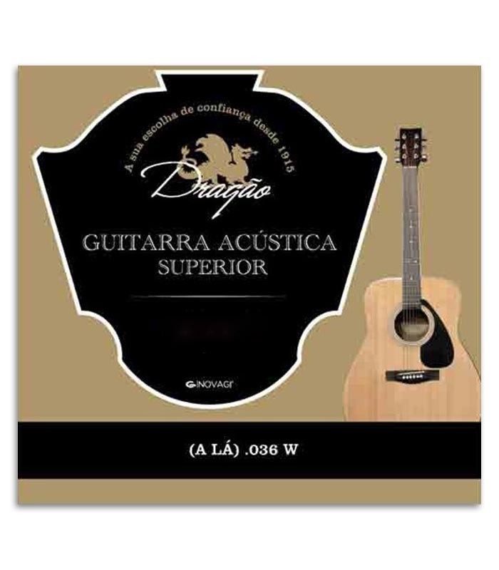 Cuerda Dragão 823 para Viola Superior Bordón 036 5 La con Seda y Botón