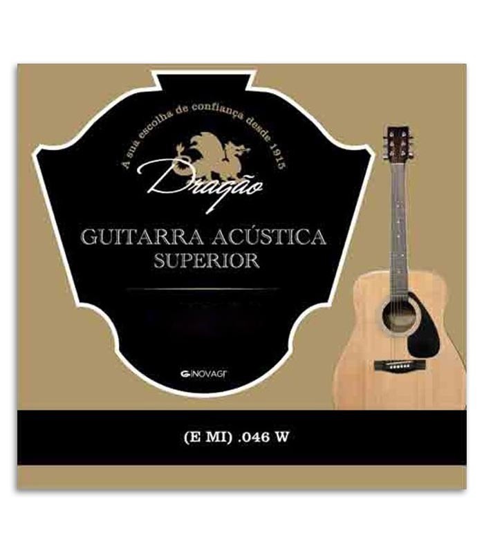 Cuerda Dragão 824 para Viola Superior Bordón 046 6 Mi con Seda y Botón