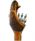 Photo detail of the decoration of the head of the Artimúsica Portuguese Guitar GP73L