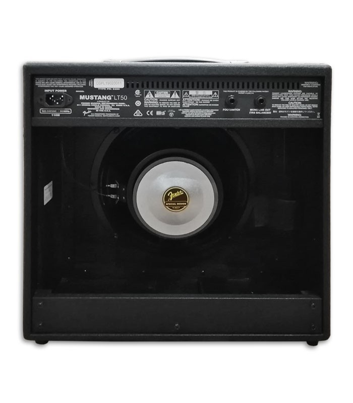 Foto posterior do Amplificador Fender Mustang LT50