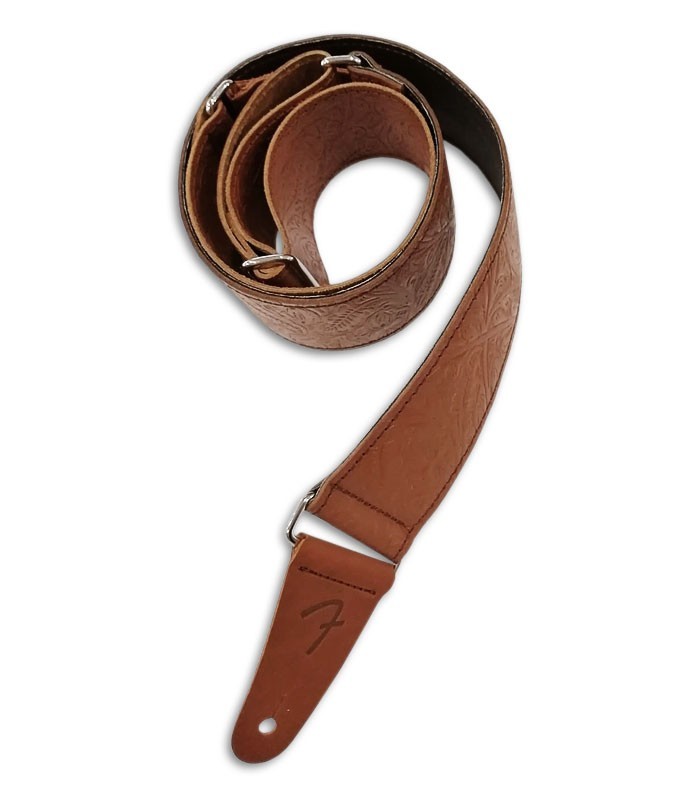 Photo of the Strap Fender Tooled Leather roled