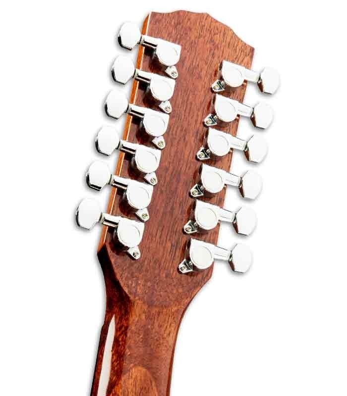 Foto del clavijero de la Guitarra Electroacústica Fender CD 60SCE