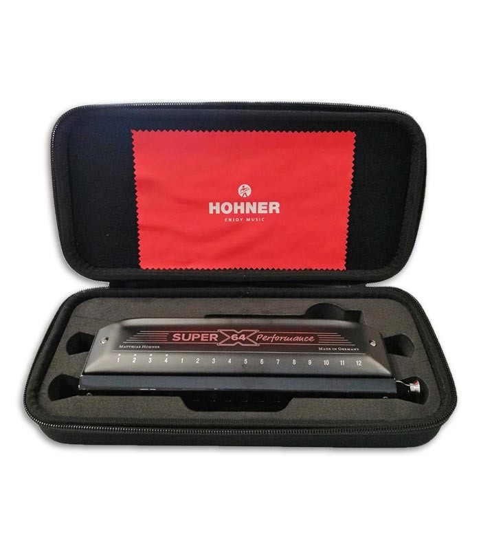 Foto da Harmónica Hohner Super 64 X New Version no estojo