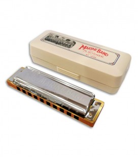 Photo of the Harmonica Hohner Marine Band in A flat with case