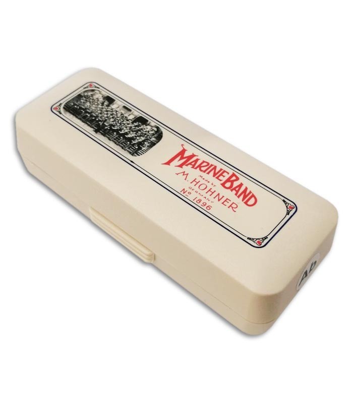 Photo of the Harmonica Hohner Marine Band in A flat case
