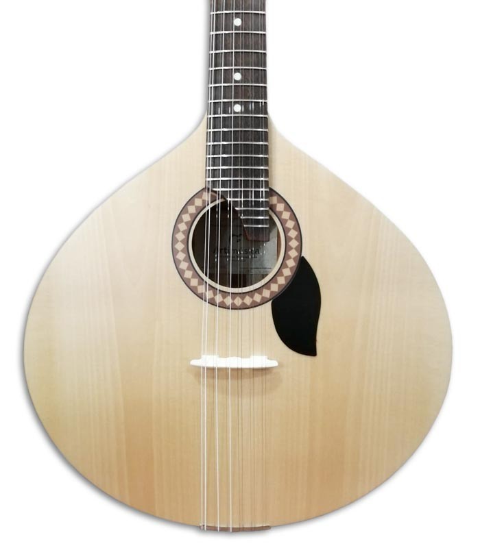 Foto de la tapa de la Guitarra Portuguesa Artimúsica GPBASEL Modelo Lisboa