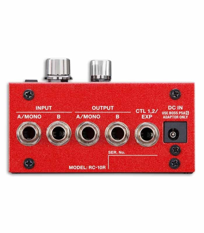 Photo of the Pedal Boss RC-10R inputs