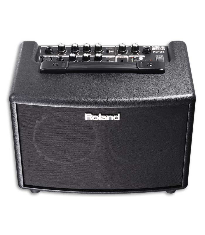 Foto del Amplificador Roland AC-33 visto desde arriba