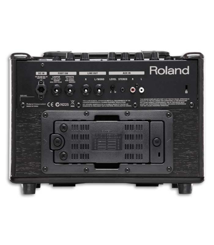 Foto de las entradas del Amplificador Roland AC-33