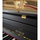 Foto do teclado e das cravelhas do Piano Vertical Petrof P122 N2