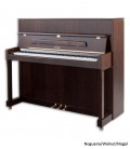 Foto do Piano Vertical Petrof P122 N2 com móvel de nogueira