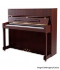 Foto do Piano Vertical Petrof P122 N2 com móvel de mogno