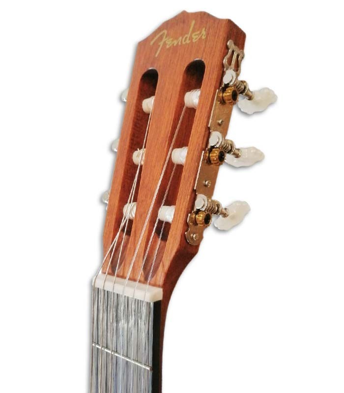 Foto de la cabeza de la Guitarra Clásica Fender modelo ESC110 Educacional