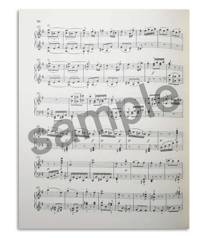 Photo of a sample of the Mozart Piano Sonatas Vol 1 HVE21523A book