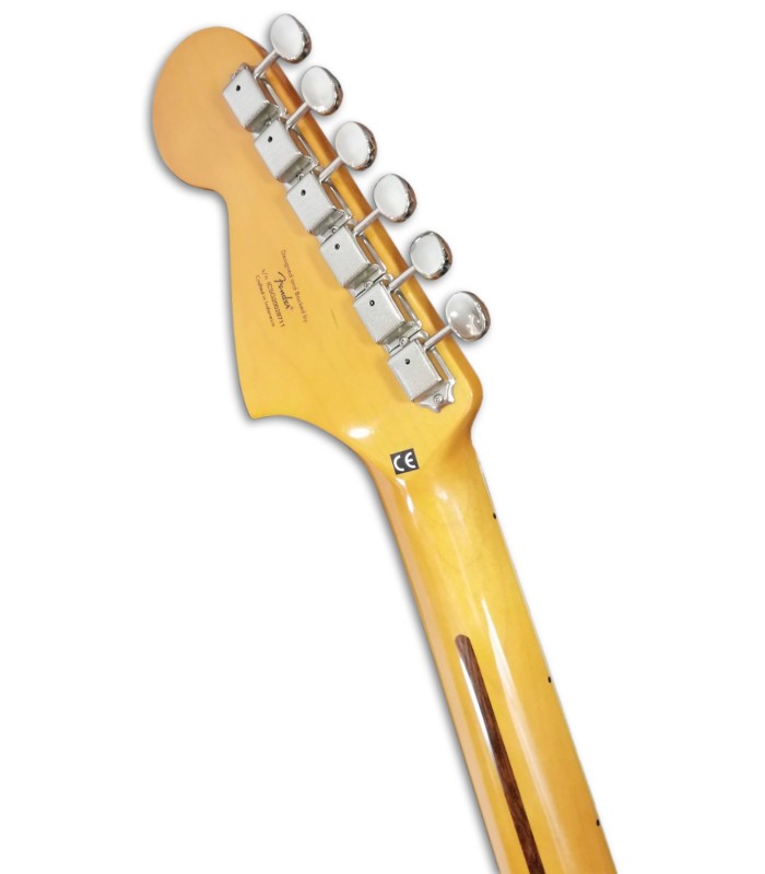 Foto del clavijero de la Guitarra Eléctrica Fender Squier Classic Vibe 70S Jaguar IL Black