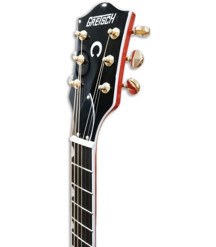 Foto de la cabeza de la Guitarra Eletroacústica Gretsch G5022CE Rancher Jumbo Savannah Sunset