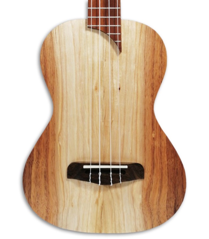 Foto de la tapa del Ukulele Tenor APC TMX con Boca Lateral