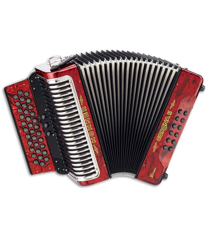 Foto de la Concertina Hohner Corona II Xtreme en color rojo