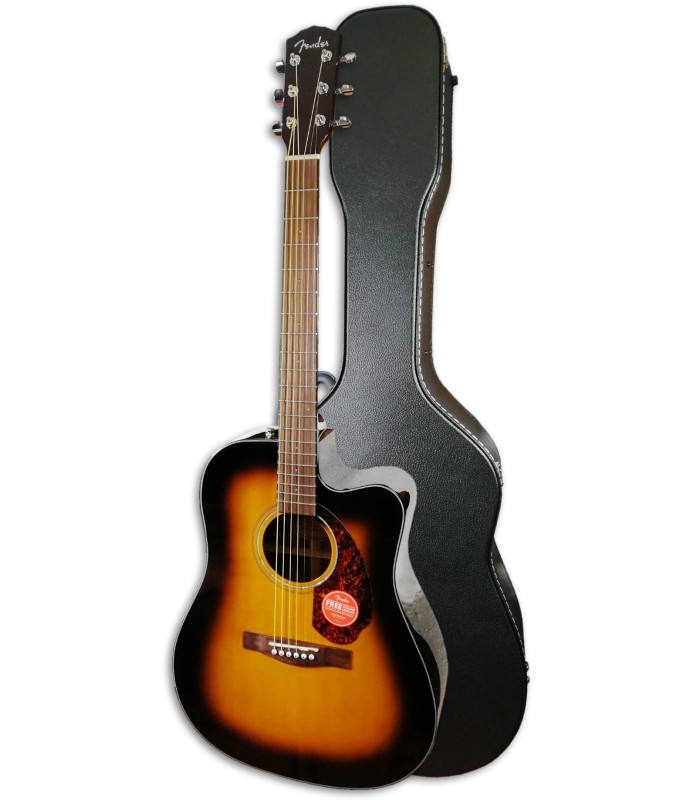 Photo of guitar Fender CD-140SCE Sunburst with case