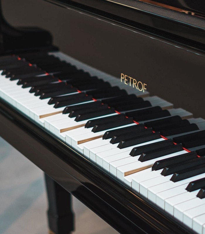 Foto do detalhe do funcionamento do Sistema Player Pianoforce no teclado de um piano