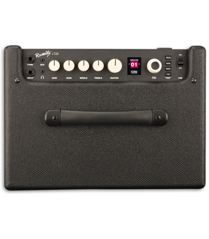 Foto de los controles del Amplificador Fender Rumble LT25