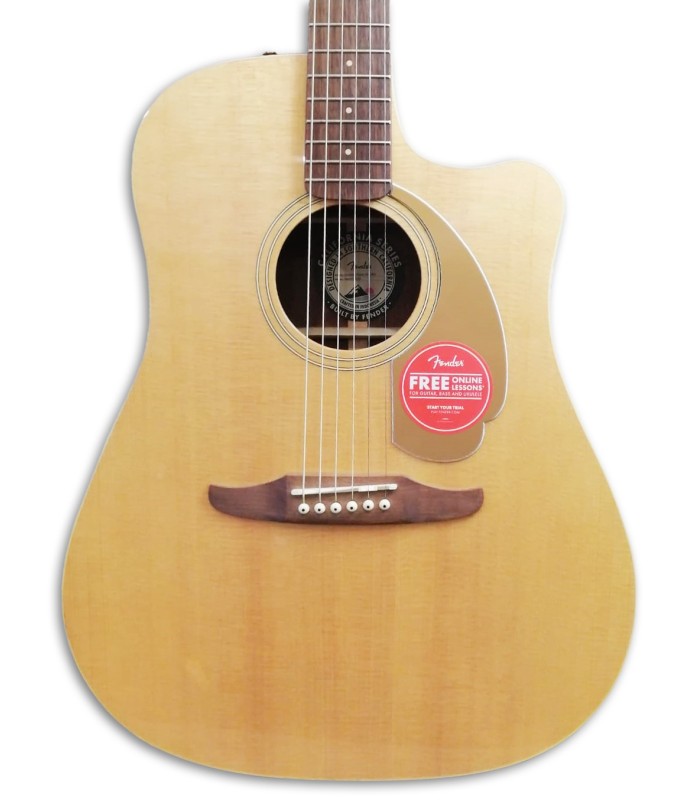 Foto de la tapa de la Guitarra Electroacústica Fender Redondo Player