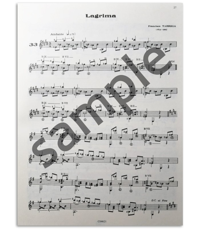 Photo of another sample of the Mourat La Guitare Classique Vol B book