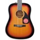Foto do tampo da Guitarra Acústica Fender Dreadnought CD 60 V3 DS Sunburst Walnut