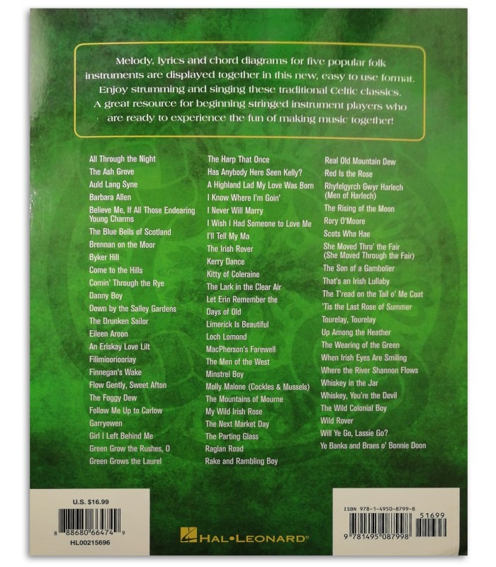Photo of the Celtic Songs Strum Together Guitar book backcover