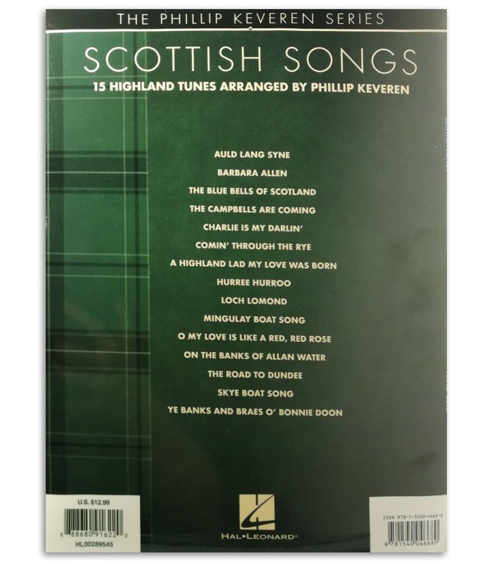 Foto de la contraportada del libro Scottish Songs Piano