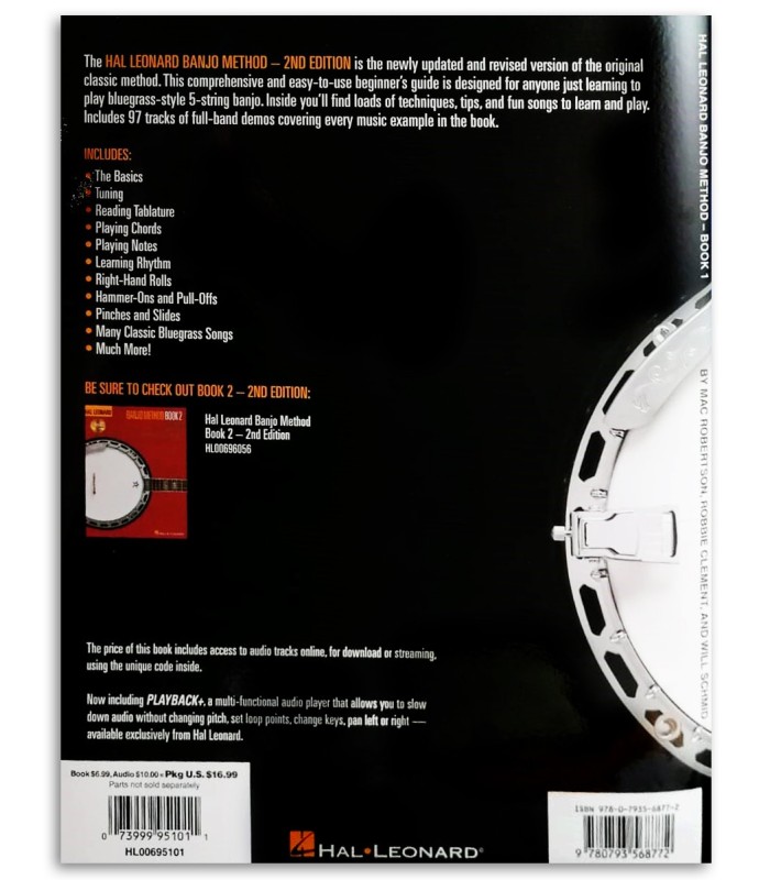 Photo of the Banjo Method Book1 Hal Leonard book backcover