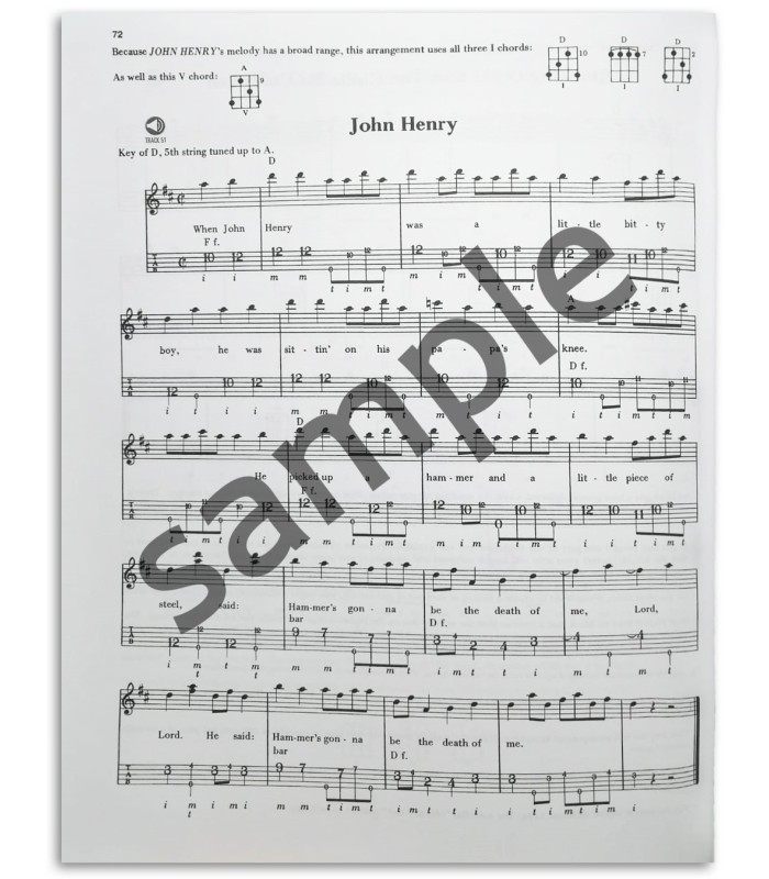 Foto de uma amostra do livro The Complete Bluegrass Banjo Method Fred Sokolow